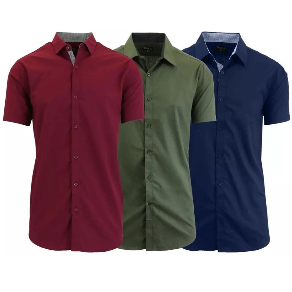 Men's Short Sleeve Dress Shirt 3Pk